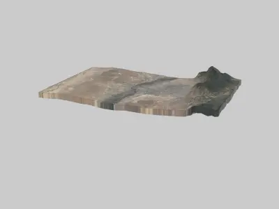 Albuquerque City Low-poly 3D model