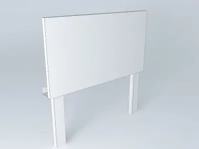 Bilboard headboard with metal legs Free 3D model
