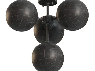 Ashleigh Semi Flush Ceiling Light 3D model