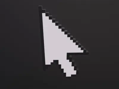 Cursor Arrow 3D Model Low-poly 3D model