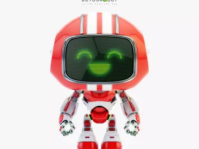 Lovely robot - friendly toy companion II  3D model