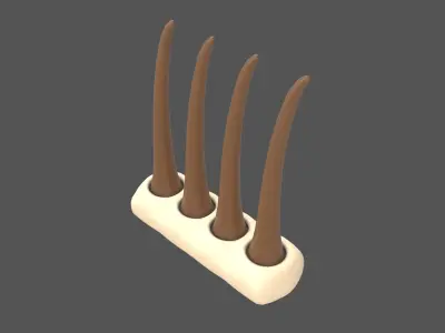 Hair Follicle Macro Icon v1 002 Low-poly 3D model