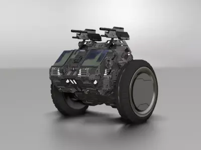 Game combat vahical Low-poly 3D model