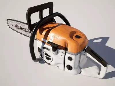 Chainsaw Low-poly 3D model