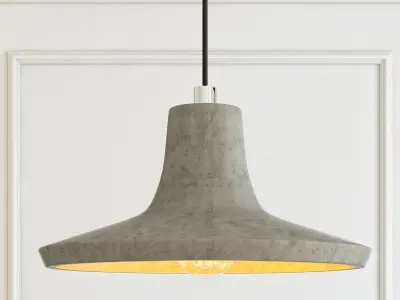 Modern cement lights 03 3D model