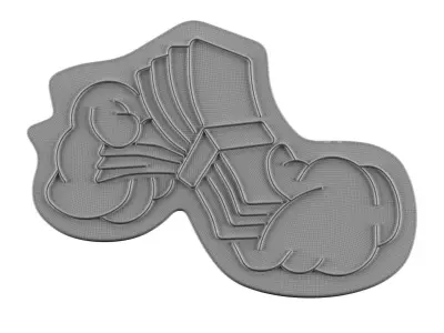 Hand Holding Money Neon Sign 3D model