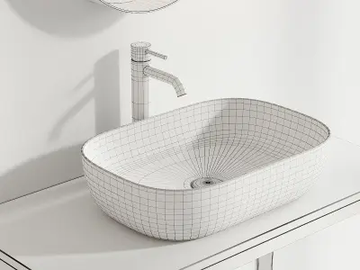 Scarabeo Ceramiche ABLE Single Vanity Unit Set 1 Low-poly 3D model