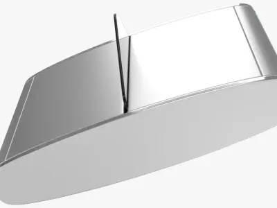 Turnstile 4 stainless steel trash can 3D model