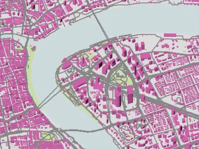 Shanghai City urban planning maquett  building  Topography MODEL 3D model
