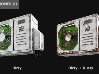 Sci-Fi Air conditioner 01 3D model