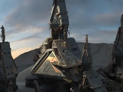 Anubis Watch pyramid tower 4 Kit bash 3D model