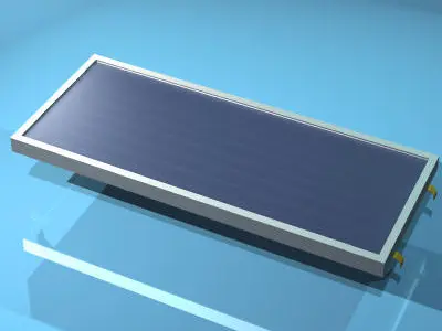 Roof with solar panels 3D model