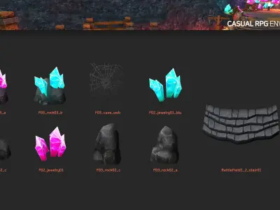 Casual RPG Environment 04 Low-poly 3D model