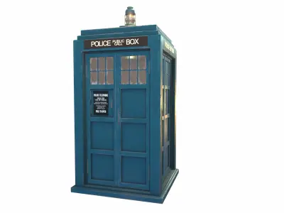 TARDIS Doctor Who Low-poly textured Low-poly 3D model