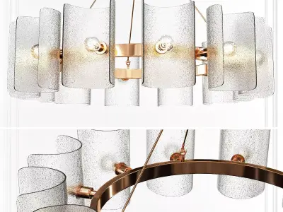 AVAIL chandelier made of glass and metal Low-poly 3D model