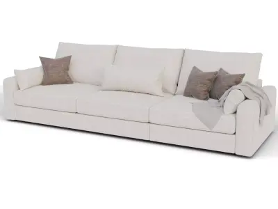 Modern 3 Seater Sofa 3D model buy