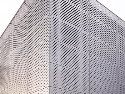 perforated metal panel N8 3D model