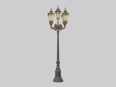 Victorian Street Lamp 1 Low-poly 3D model