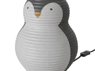 HM Rice paper penguin table lamp 3D model