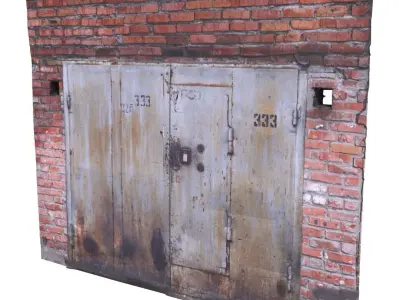 Garage wall scan 5 Low-poly 3D model