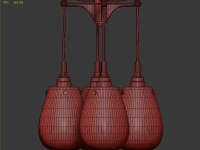 Hanging Lamp LOFT HOUSE P-147 3D model