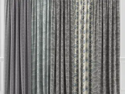Curtain Set 76C 3D model