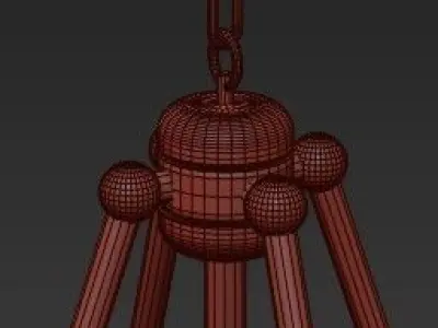 Modfrugal DIY brass chandelier 3D model
