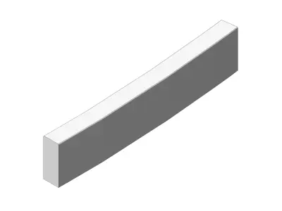 Concrete Curb Radius 8 m Inner 100 20 8 3D model