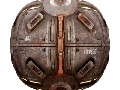 PBR Sci-Fi Industrial Texture 29 Low-poly 3D model