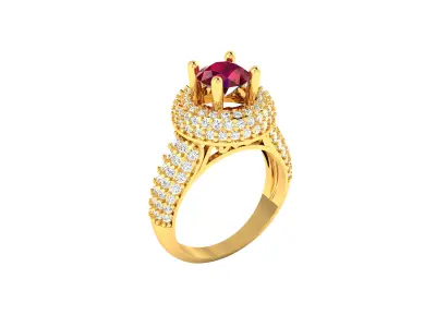 Women Ring  Render 3dm STL OBJ FBX Details 3D print model 193