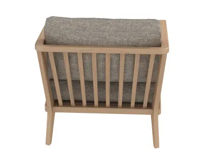 Four Hands Ariel Chair Thames Coal 3D model