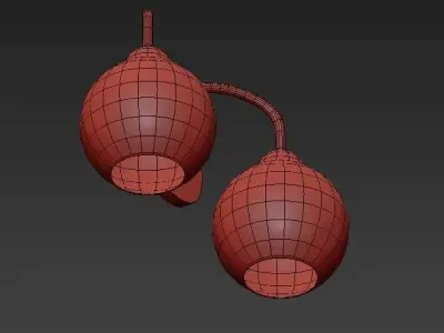 Carisa Collection 2 Light Vintage Gold Bath Light 3D model