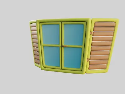Cartoon Window 19b 3D model