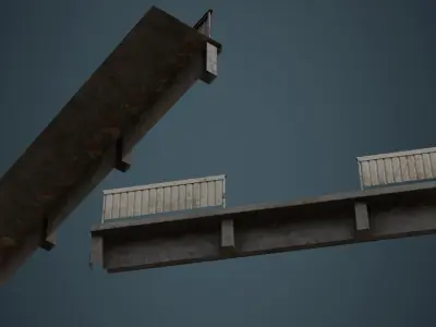 Industrial Platform 2B Low-poly 3D model