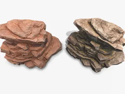 Sharp Rock 3 two texture Low-poly 3D model