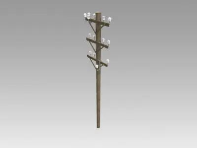Electric pole 3D model