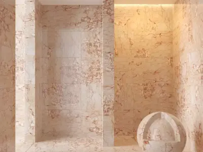 Marble wall 197 3D model
