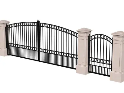 Gates in classic style Entrance Forged 3D model