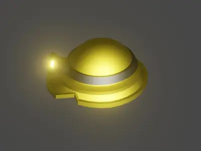 Mining Helmet in Blender3d Low-poly 3D model