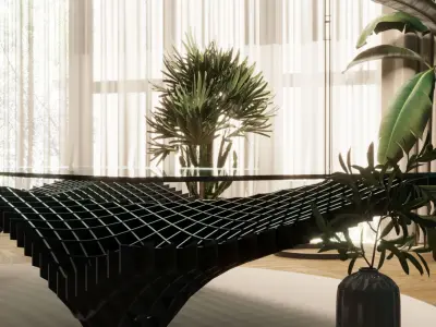 parametric WAFFLE table design  3D model