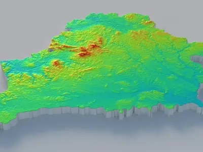 Belarus Country Terrain 3D model