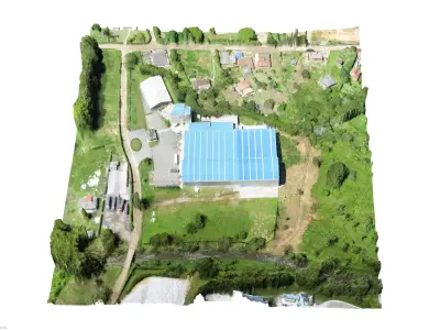 Industrial Plant Layout 3D model