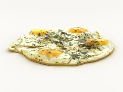 Breakfast Eggs Low-poly 3D model