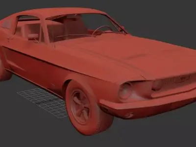 F Mustang GT 1967 3D print model