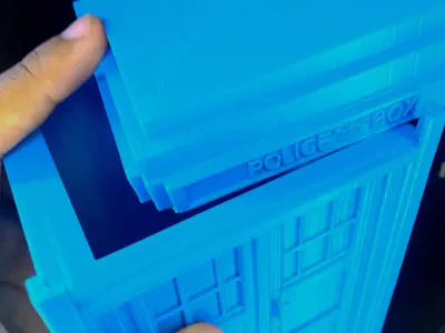 TARDIS TIME MACHINE BLUE BOX 3D print model