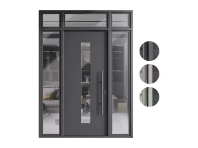 Modern entrance door 05 3D model