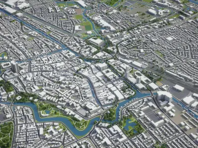 Leeuwarden  Low-poly 3D model