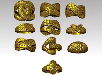 10 light weight rings  STL files  ready for print 3D print model 3D Model Pack purchase