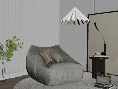 modern sofa chair  3D model
