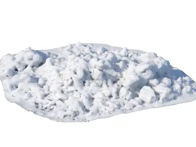 Ultra realistic a Pile of snow 2021 Low-poly 3D model